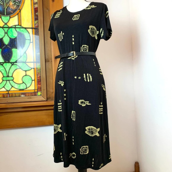 Vintage Cat Nip Fish Midi Dress by "es.se"- Medium (runs small) - Picture 6 of 11